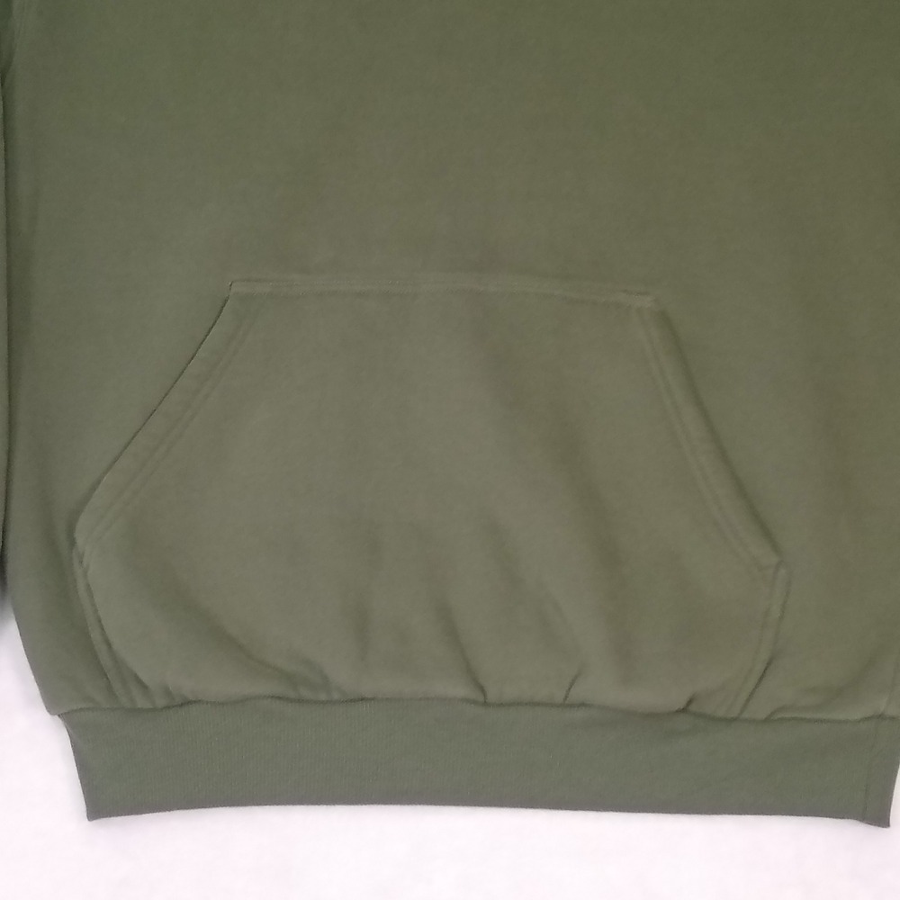Comfrt Hoodie Mens Medium Olive Green Fleece Pullover Sweatshirt Good Days Ahead - Picture 4 of 13
